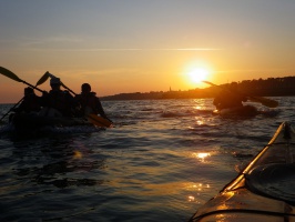 Balade au coucher du soleil avec Kayak Nomade