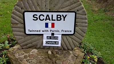 Pornic - 12/01/2015 - Pornic, Tous Charlie : un message de Scalby, ville jumele